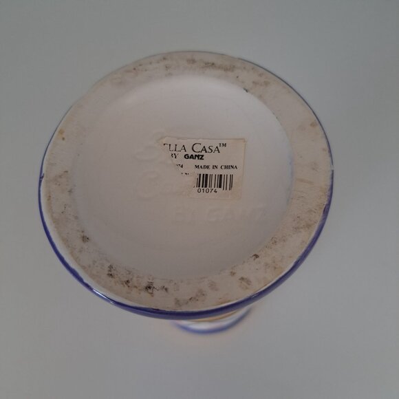 Hand-Painted Bella Casa Ganz Ceramic Candlestick Holder - Picture 11 of 11